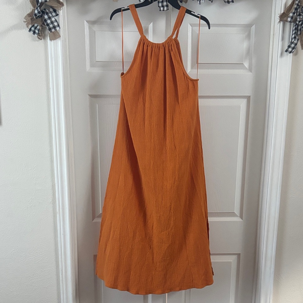 Evereve Orange Sleeveless Dress